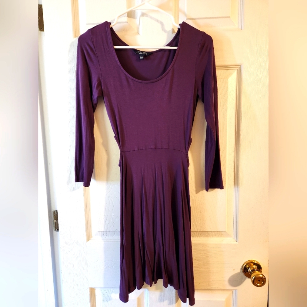 American Eagle Purple Cutout Skater Dress